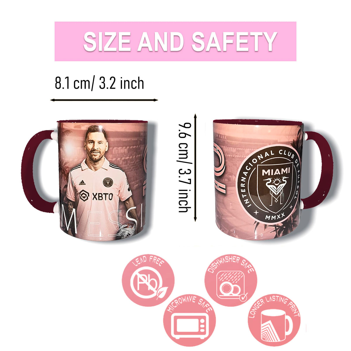Taza de café de fútbol con impresión completa