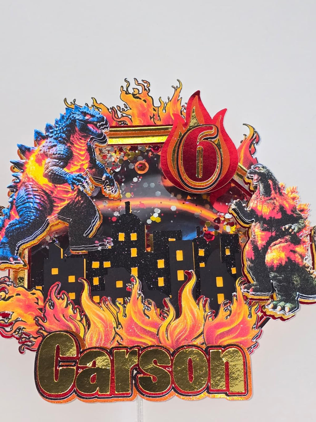 Personalized 3D Glitter Cartoon Cake Toppers for Children's Birthdays