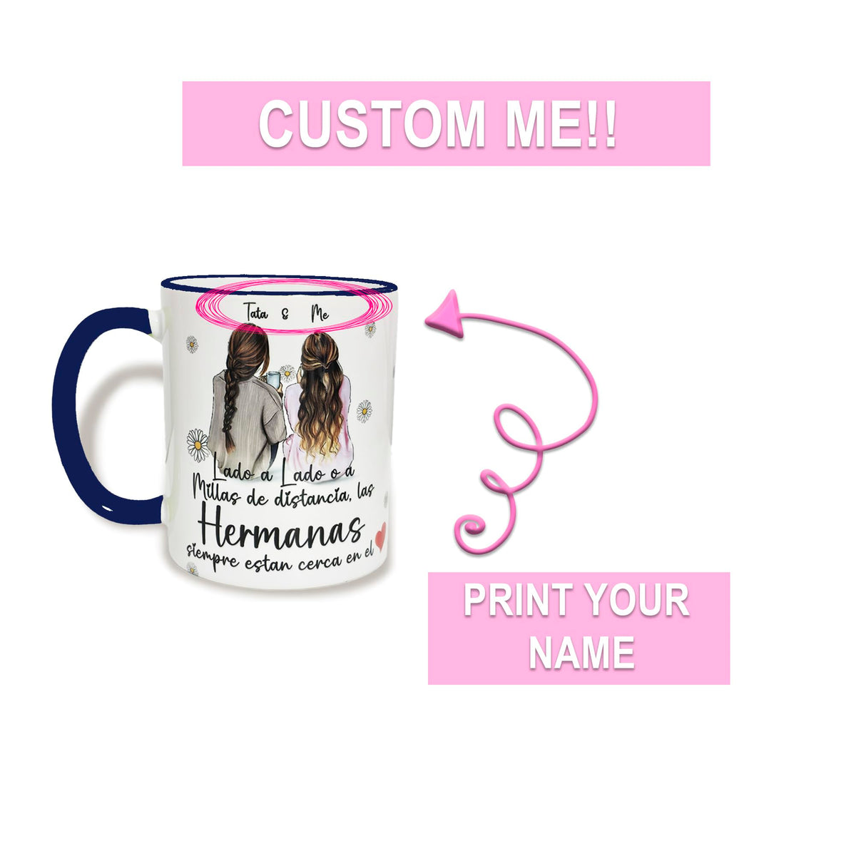 Personalized Sister 11oz Ceramic Mug (Español)
