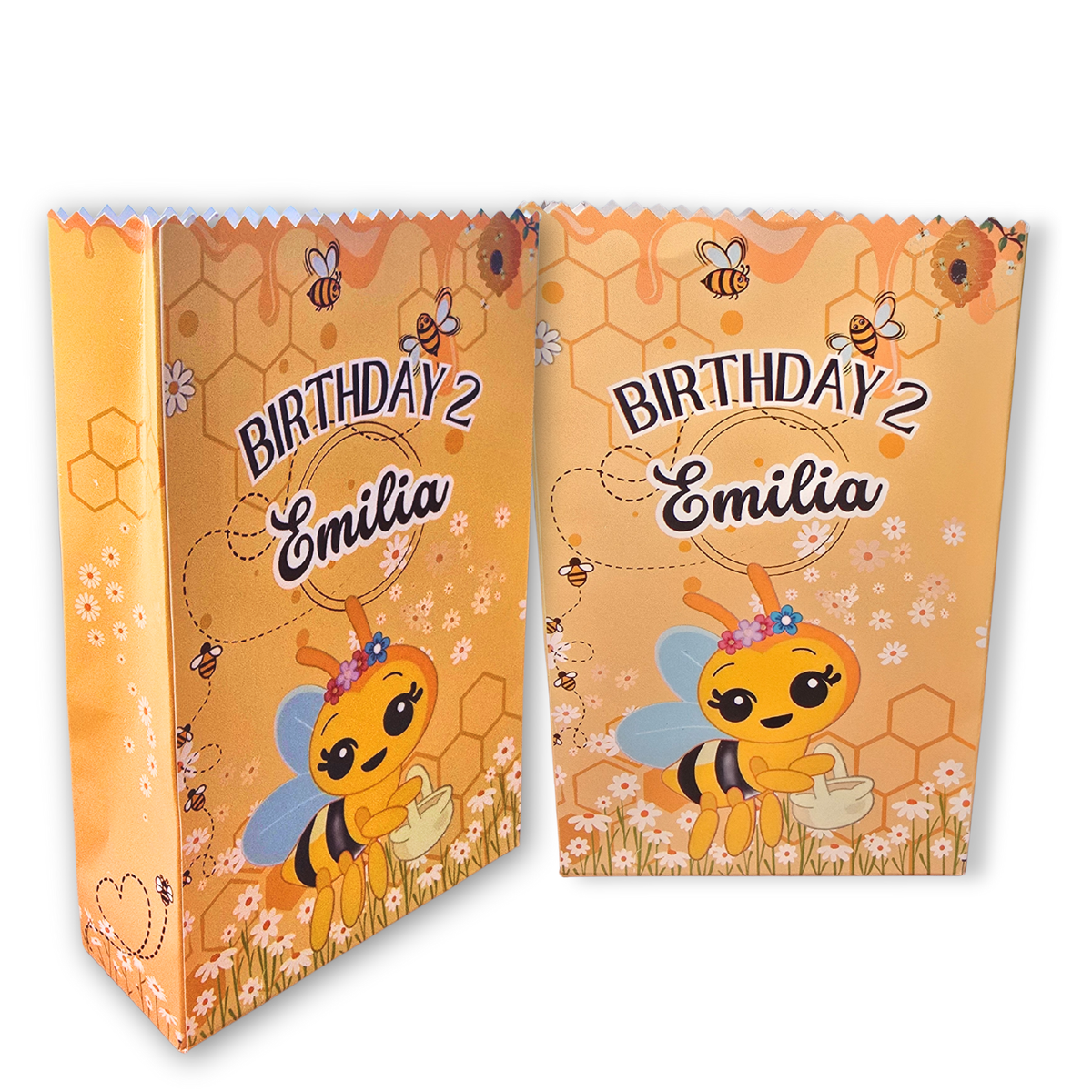 Mini Treat Bag Personalizada con asas - Bolsitas de Dulces para Fiestas