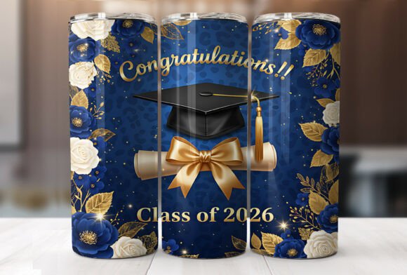 2026 Graduation Tumbler 20 oz | Personalized Stainless Steel Insulated Cup