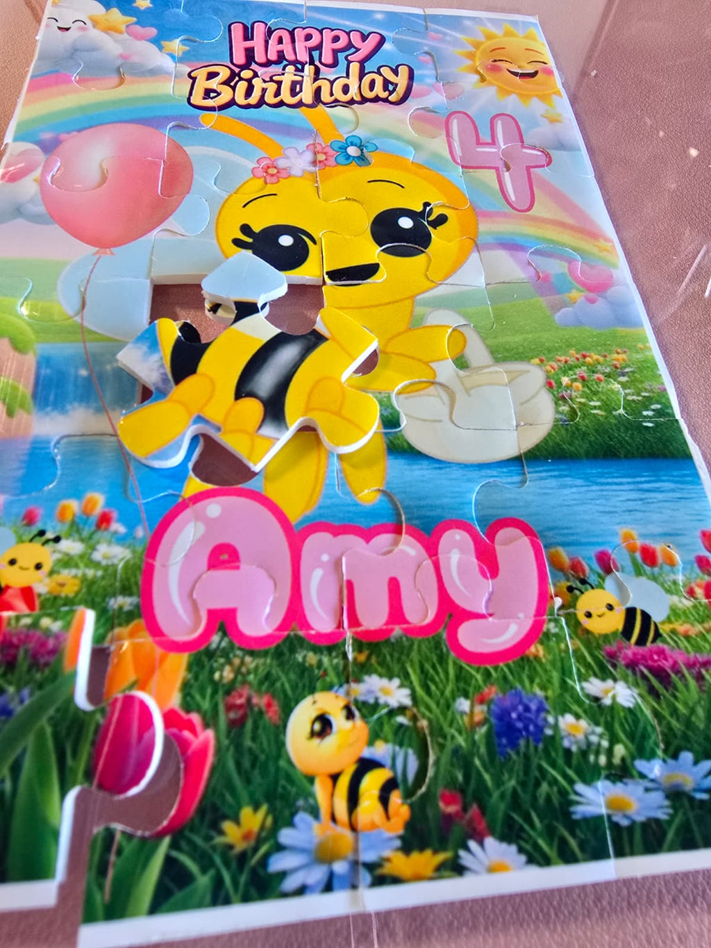 Rompecabezas Personalizado Infantil 4x6" – 24 Piezas | Souvenir de Cumpleaños para Niños