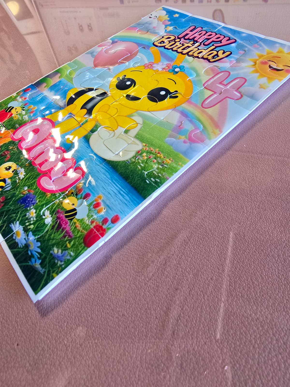Personalized Kids Puzzle 4x6" – 24 Pieces | Custom Birthday Party Favor