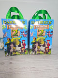 Personalized Shrek Birthday Gift Bags – Name & Age | Ribbon Handles 8.5"x5.5" (12 or 30 pcs)
