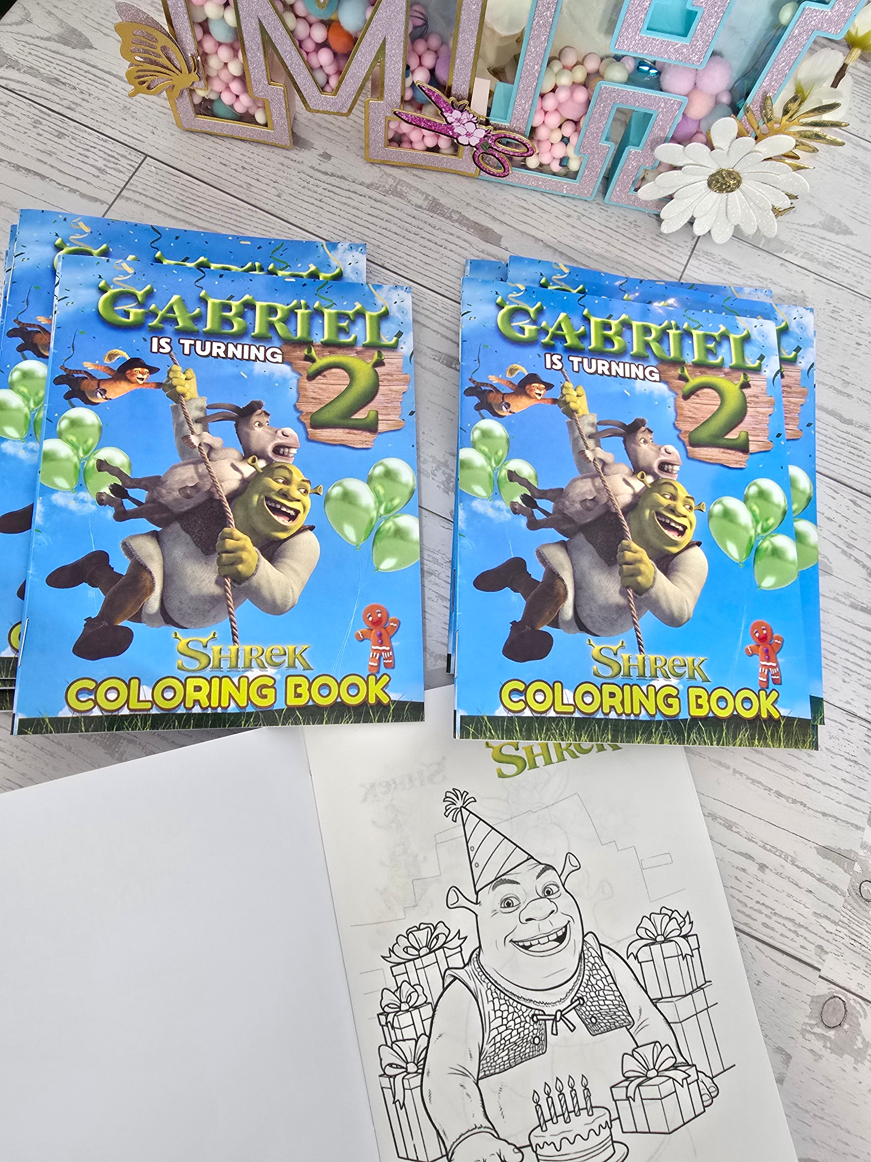 12 Personalized Coloring Book Set + 6 Markers | Kids Birthday Party Favors – Sold by Dozen (Copia)