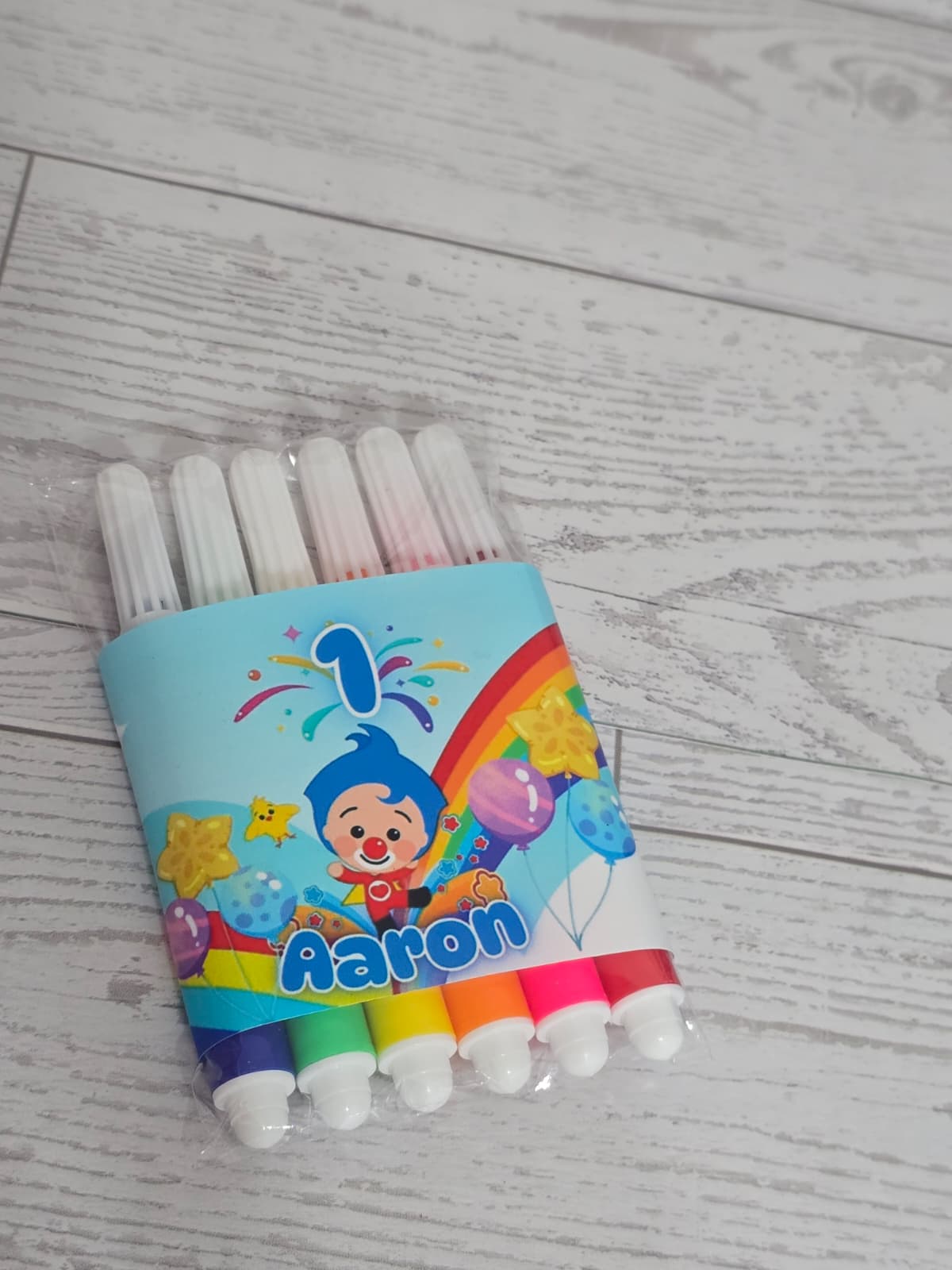 12 Personalized Mini Marker Set | 6 Coloring Markers with Custom Packaging | Kids Party Favors – Sold by Dozen