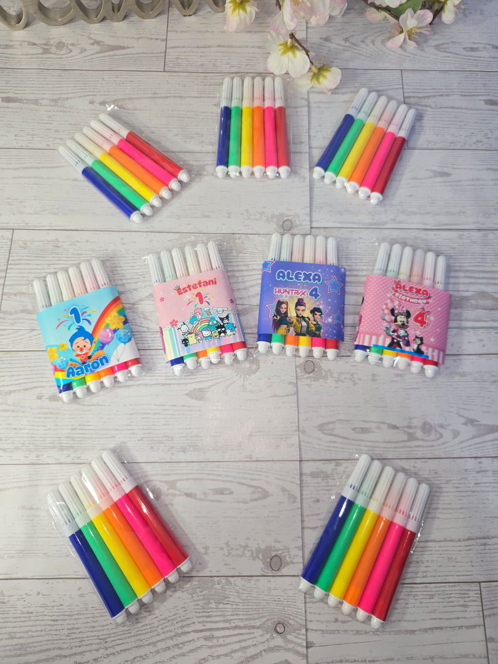 Mini Marcadores Personalizados k POP | Set de 6 con Empaque | Por Docena (Copia)