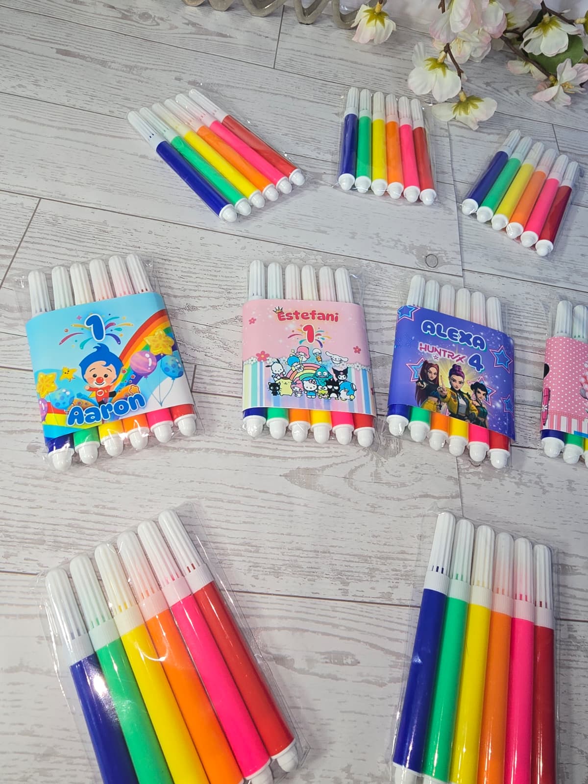 Mini Marcadores Personalizados k POP | Set de 6 con Empaque | Por Docena (Copia)