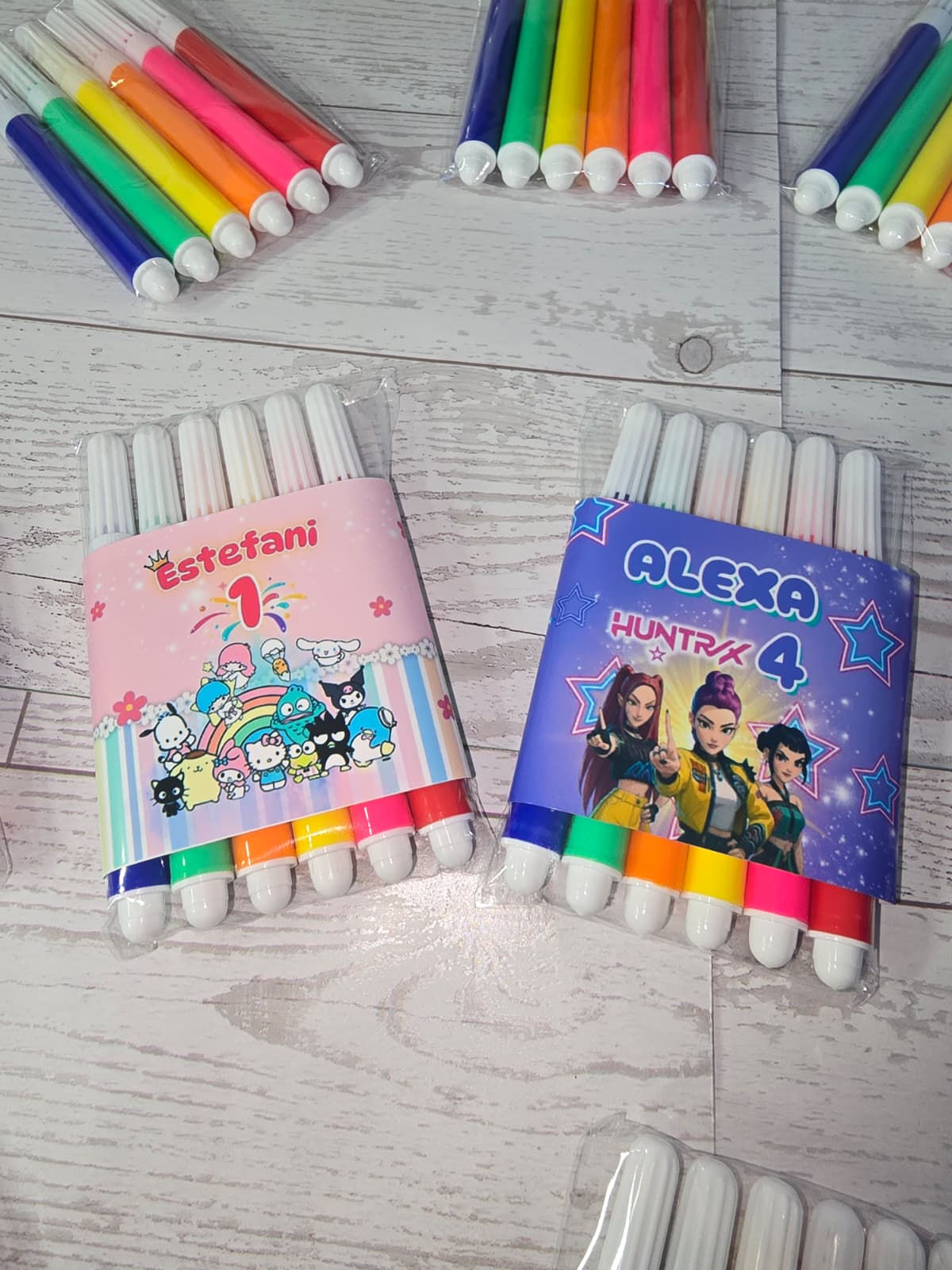 Mini Marcadores Personalizados k POP | Set de 6 con Empaque | Por Docena (Copia)