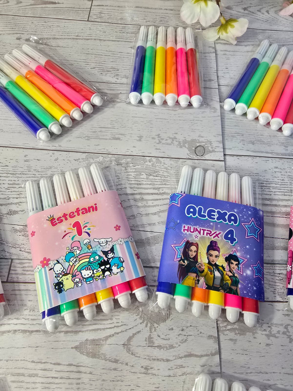 Mini Marcadores Personalizados k POP | Set de 6 con Empaque | Por Docena (Copia)