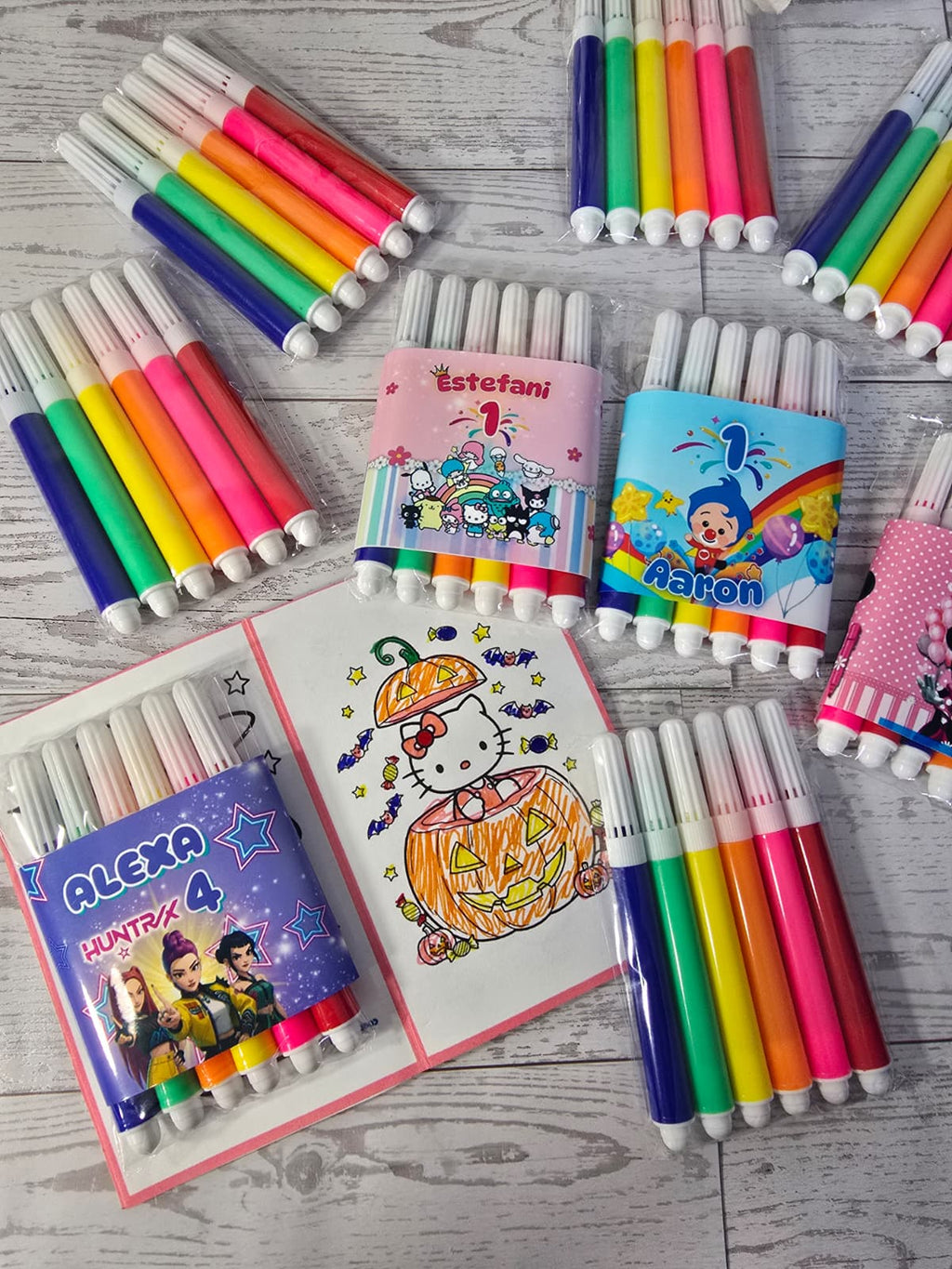 Mini Marcadores Personalizados k POP | Set de 6 con Empaque | Por Docena (Copia)