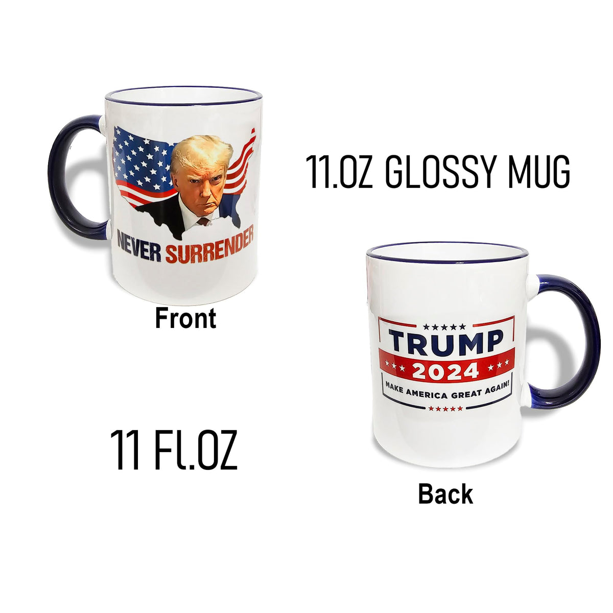 Tazas de café Trump, impresión a doble cara, cerámica, caja de regalo, regalos de cumpleaños para hombres, mujeres, papá, amigos.