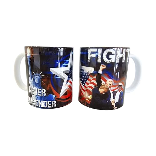 Tazas de café Trump, impresión a doble cara, cerámica, caja de regalo, regalos de cumpleaños para hombres, mujeres, papá, amigos.