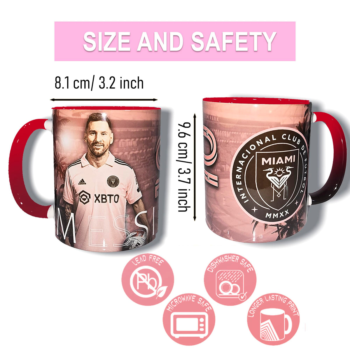 Taza de café de fútbol con impresión completa