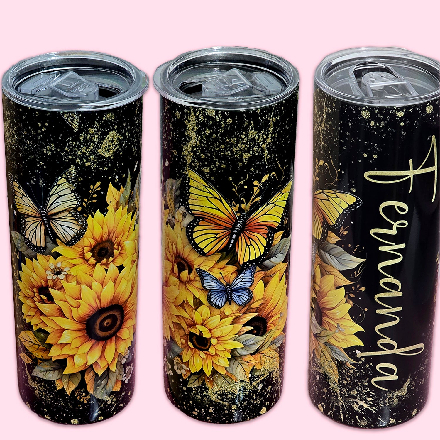 Customized sunflowers Tumbler 20 oz – Gift | Stainless Steel Thermos that Keeps Heat and Cold