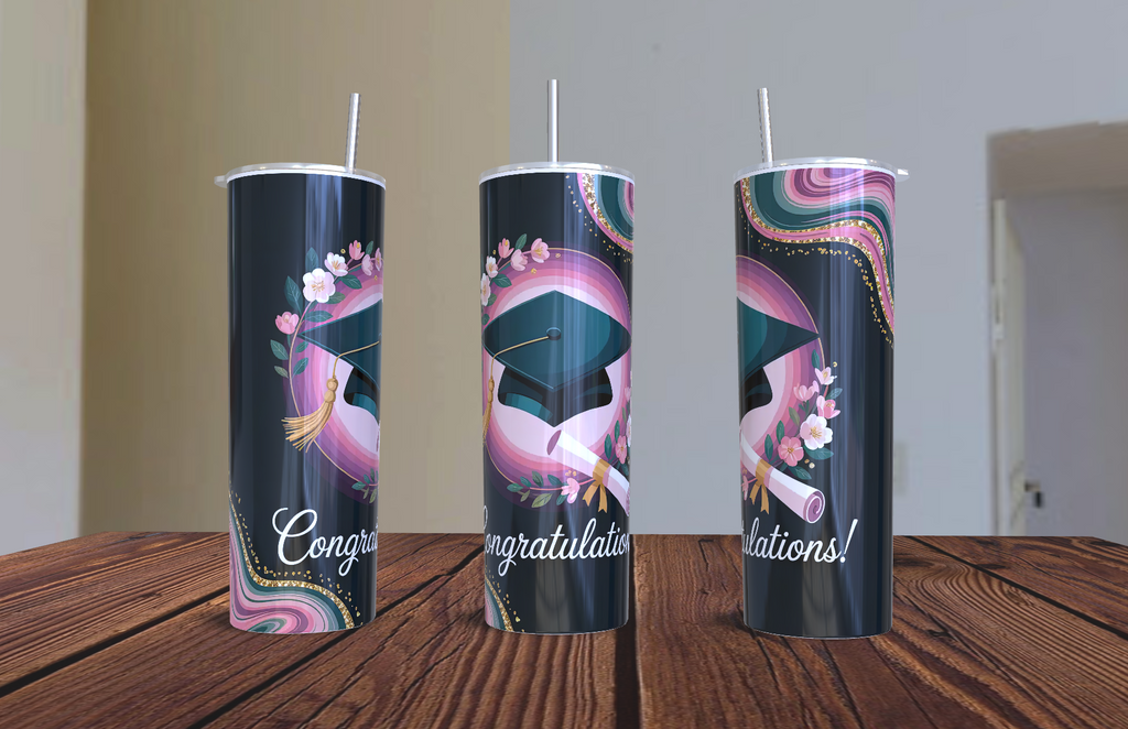 2026 Graduation Tumbler 20 oz | Personalized Stainless Steel Insulated Cup