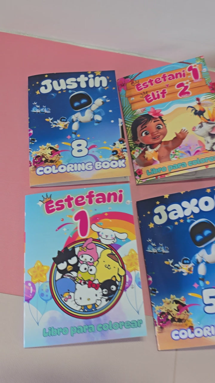 Mini Libros de Colorear para Fiestas de Cumpleaños - Pack de 12 Unidades - 16 Páginas de Actividades 5.5x4 Pulgadas