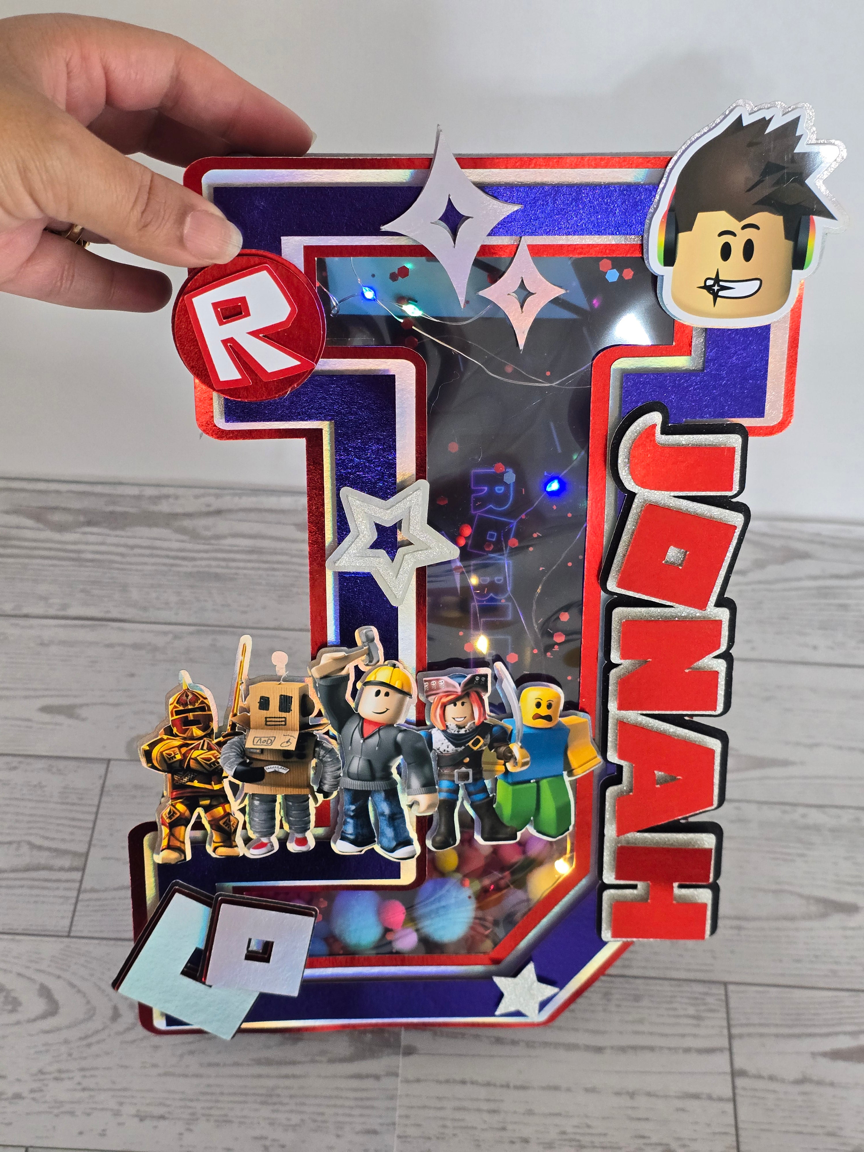 Personalized 3D Light-Up Letters – Roblox Party Décor | Custom Illuminated Signs