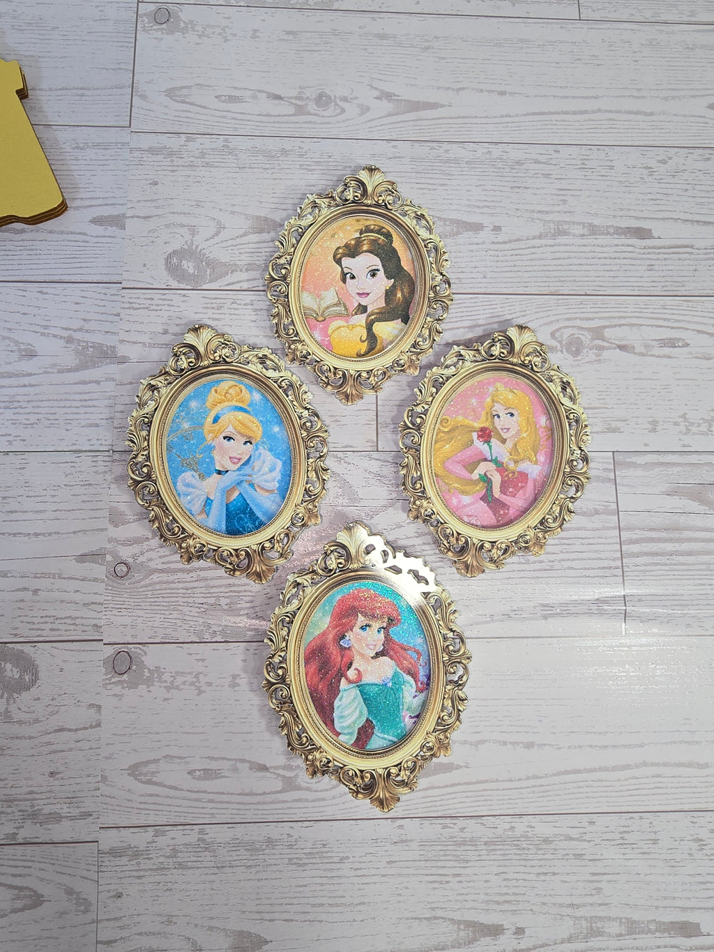 Princess Castle Cake Topper Set – Personalized with Name & Age | 3D Glitter Birthday Toppers