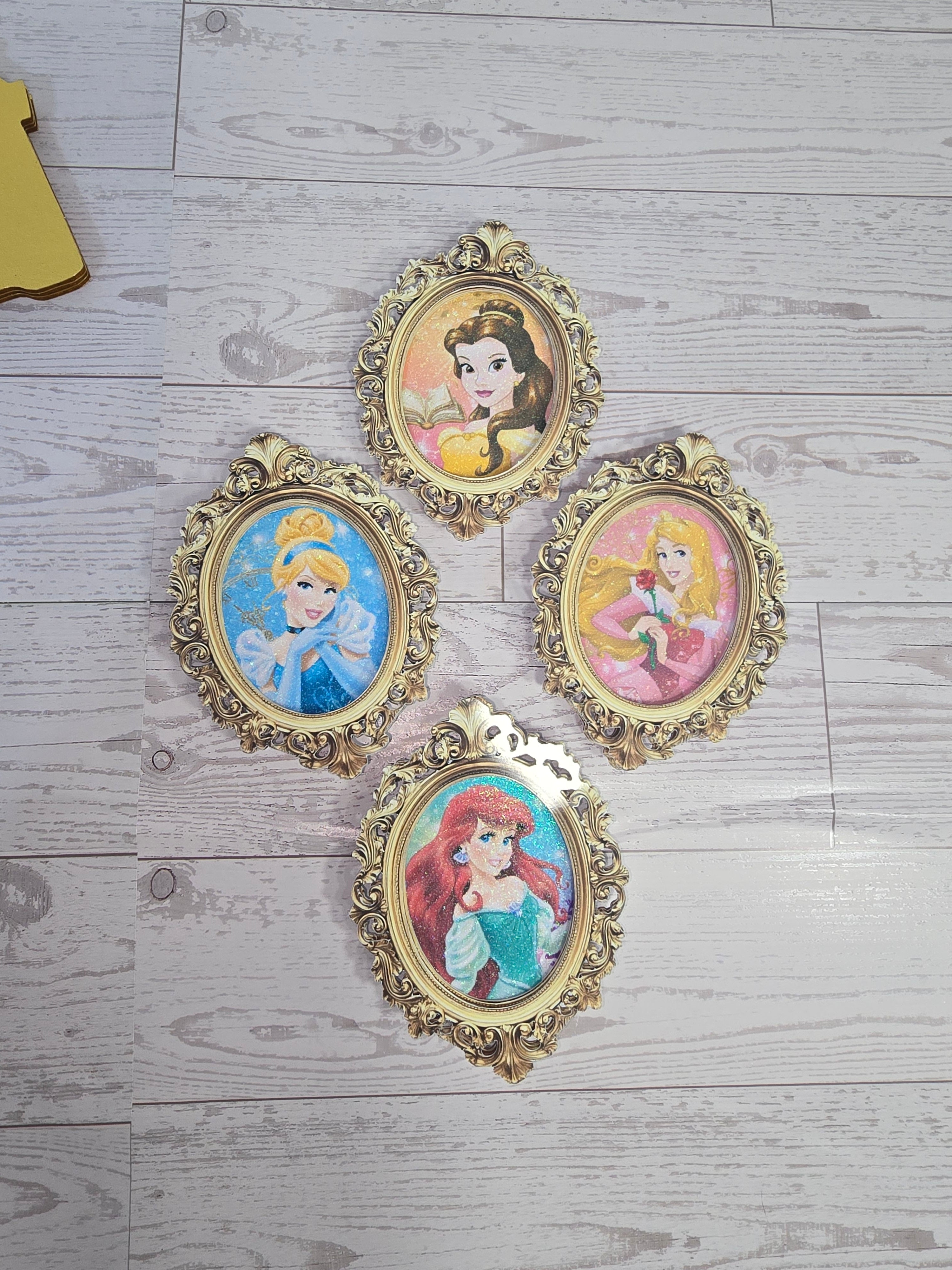 Princess Castle Cake Topper Set – Personalized with Name & Age | 3D Glitter Birthday Toppers