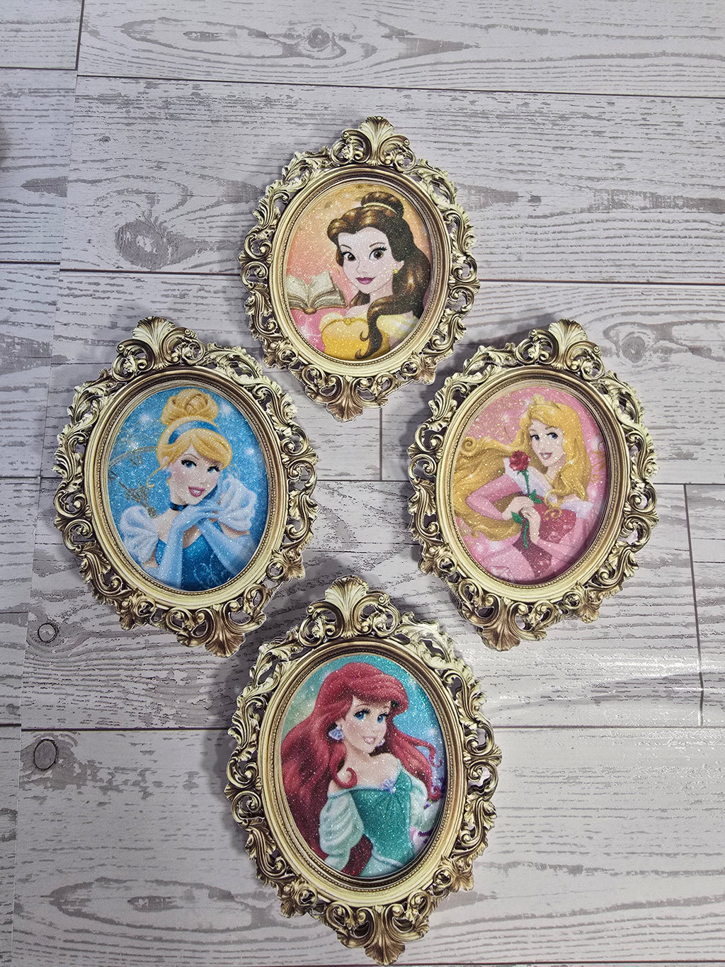 Princess Castle Cake Topper Set – Personalized with Name & Age | 3D Glitter Birthday Toppers