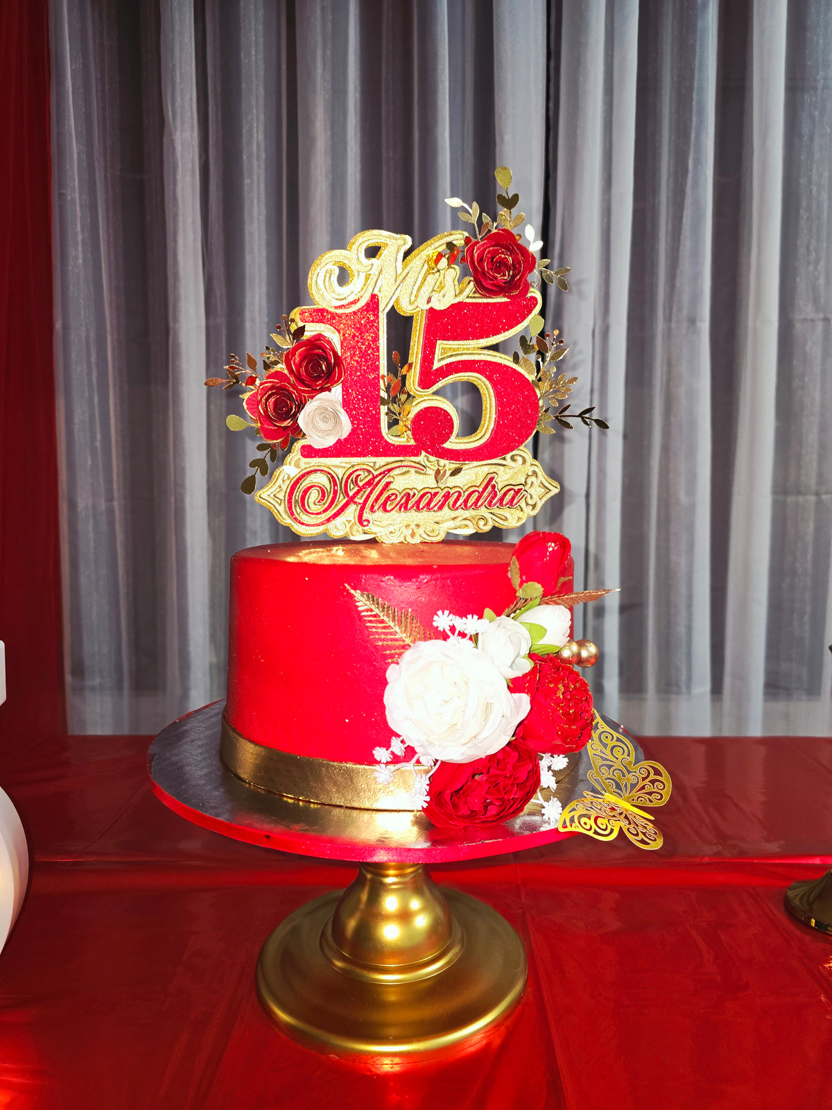Personalized 3D Glitter Cake Topper (Mis 15)