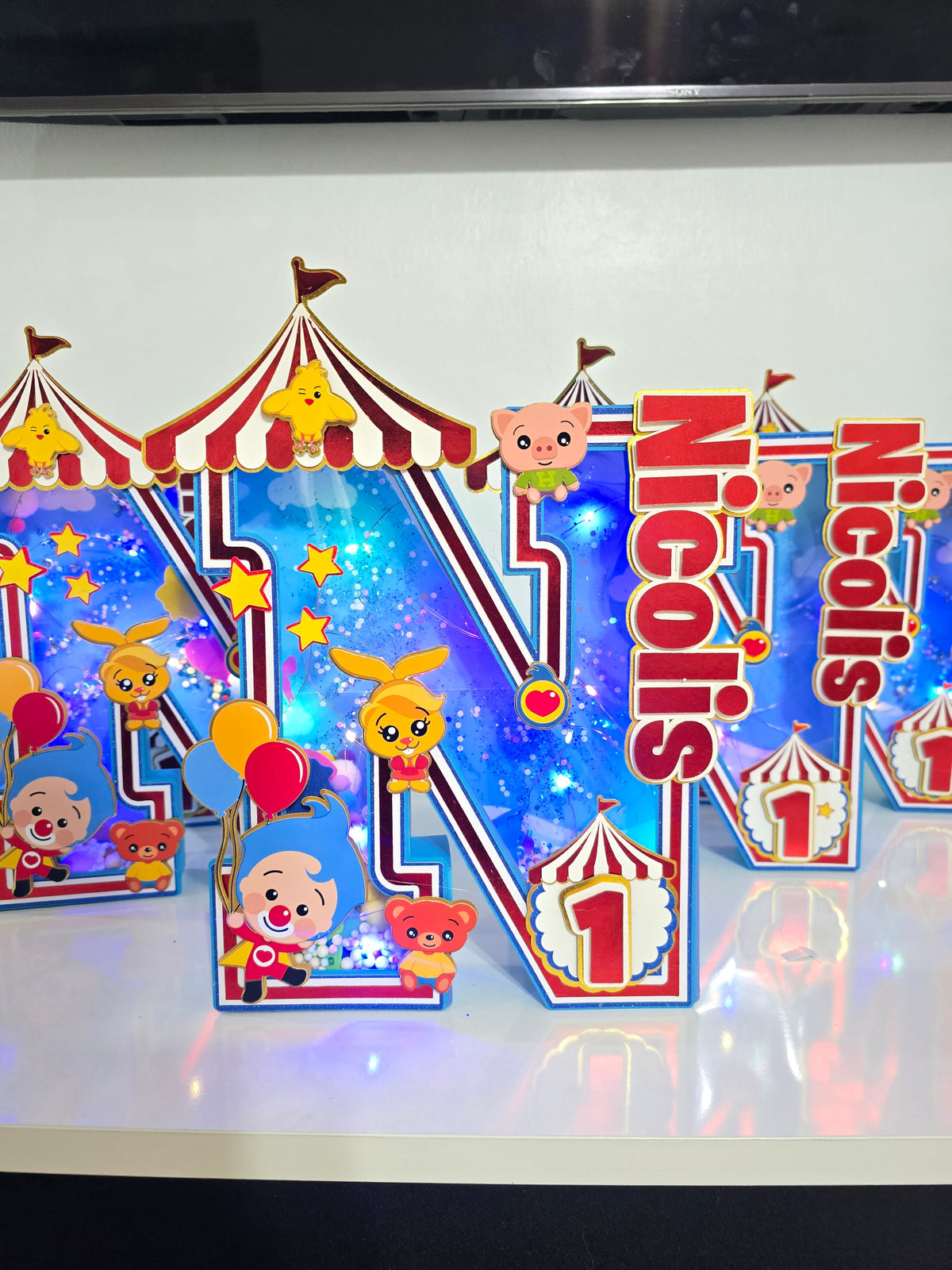 Custom 3D Light-Up Letters & Glowing Table Centerpiece (Plim)