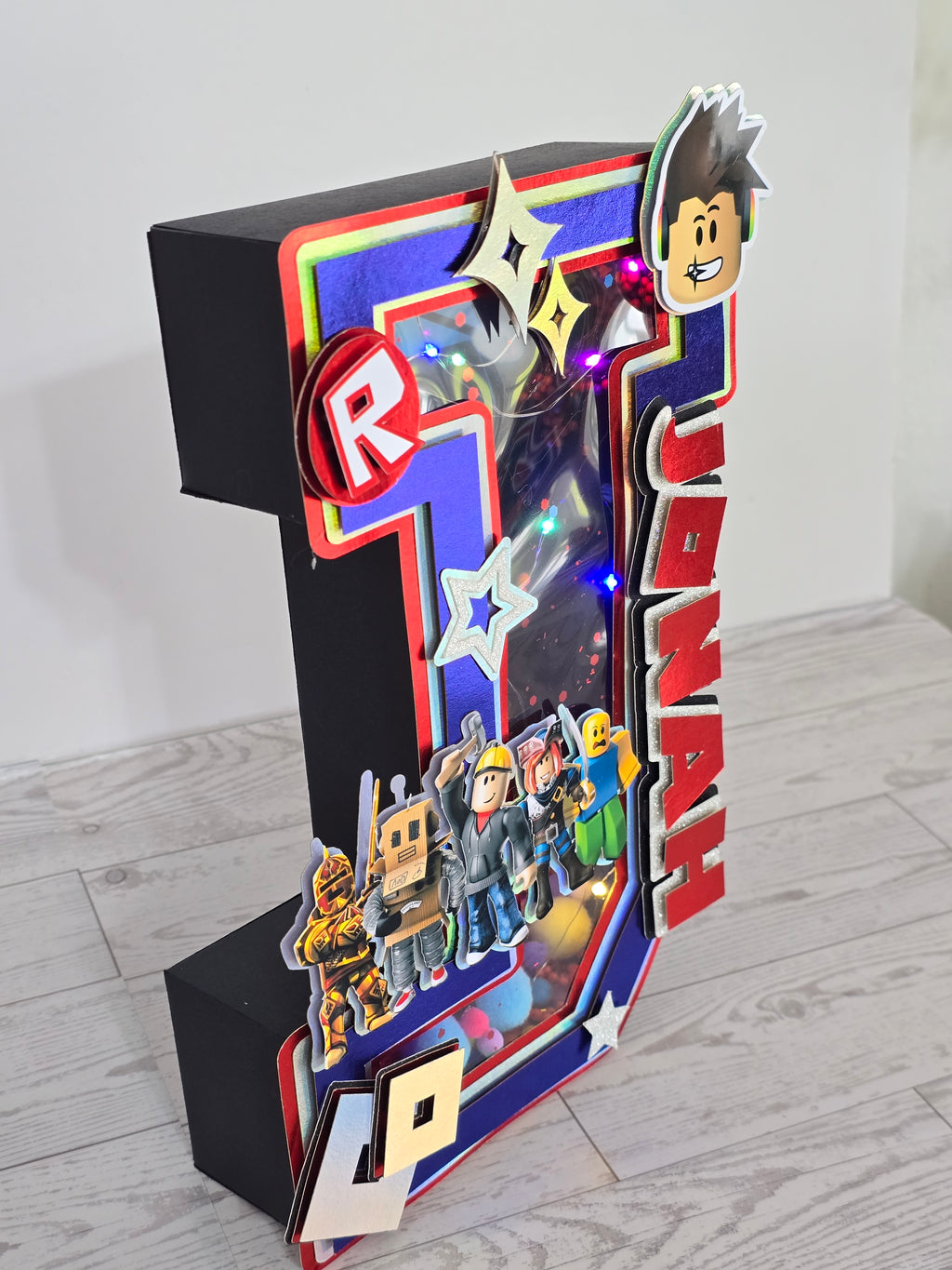 Personalized 3D Light-Up Letters – Roblox Party Décor | Custom Illuminated Signs