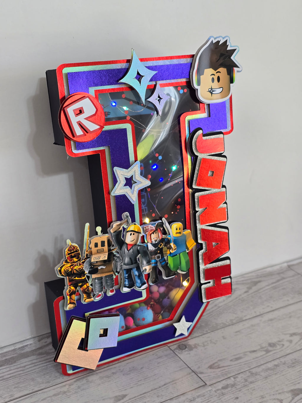 Personalized 3D Light-Up Letters – Roblox Party Décor | Custom Illuminated Signs