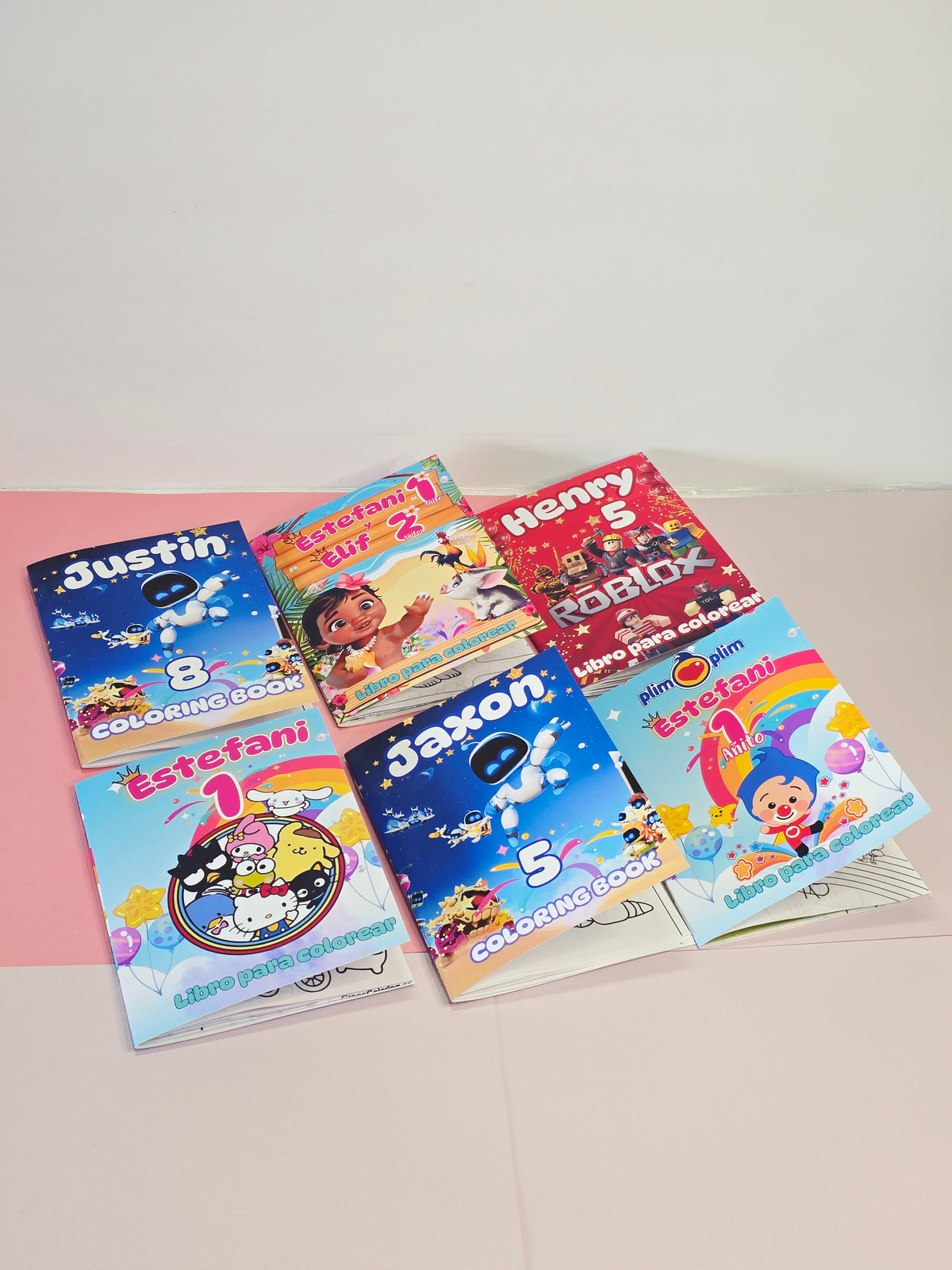 20 Personalized Mini Plim Coloring Books – Party Favors Pack of 20 | 16 Pages | 5.5"x4" |