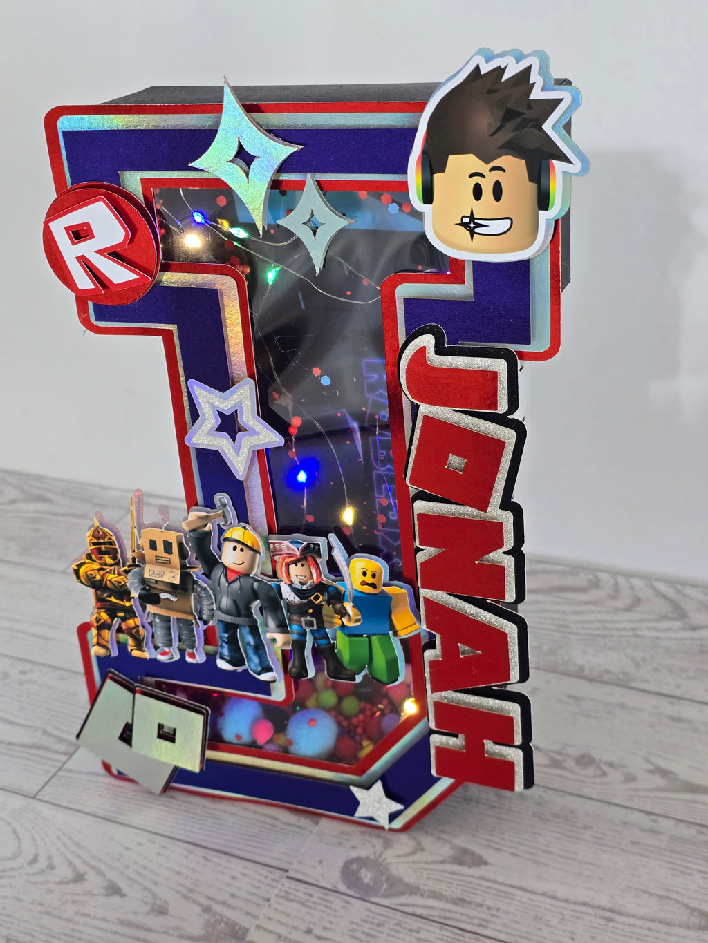 Personalized 3D Light-Up Letters – Roblox Party Décor | Custom Illuminated Signs