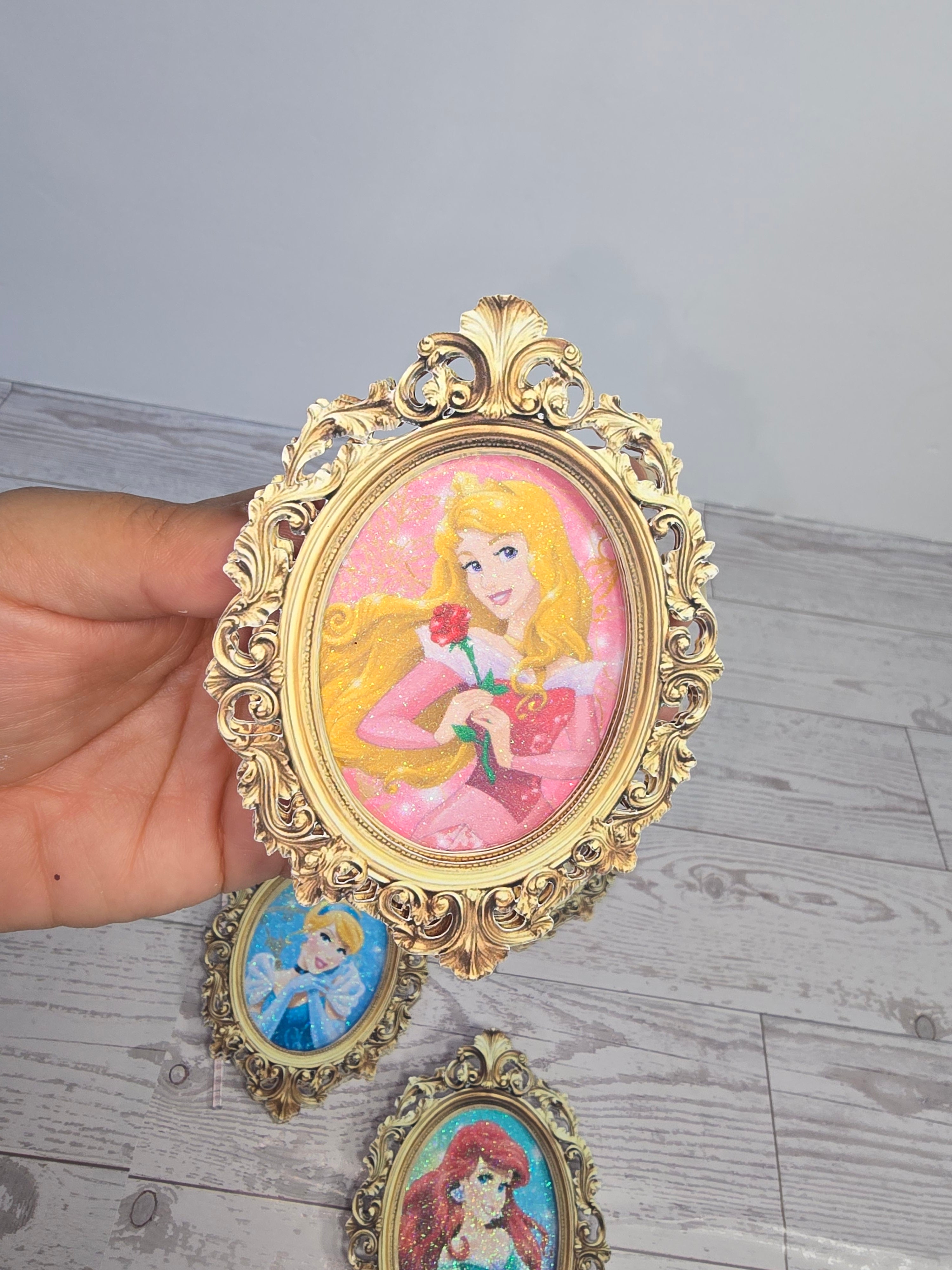 Princess Castle Cake Topper Set – Personalized with Name & Age | 3D Glitter Birthday Toppers