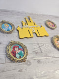 Princess Castle Cake Topper Set – Personalized with Name & Age | 3D Glitter Birthday Toppers