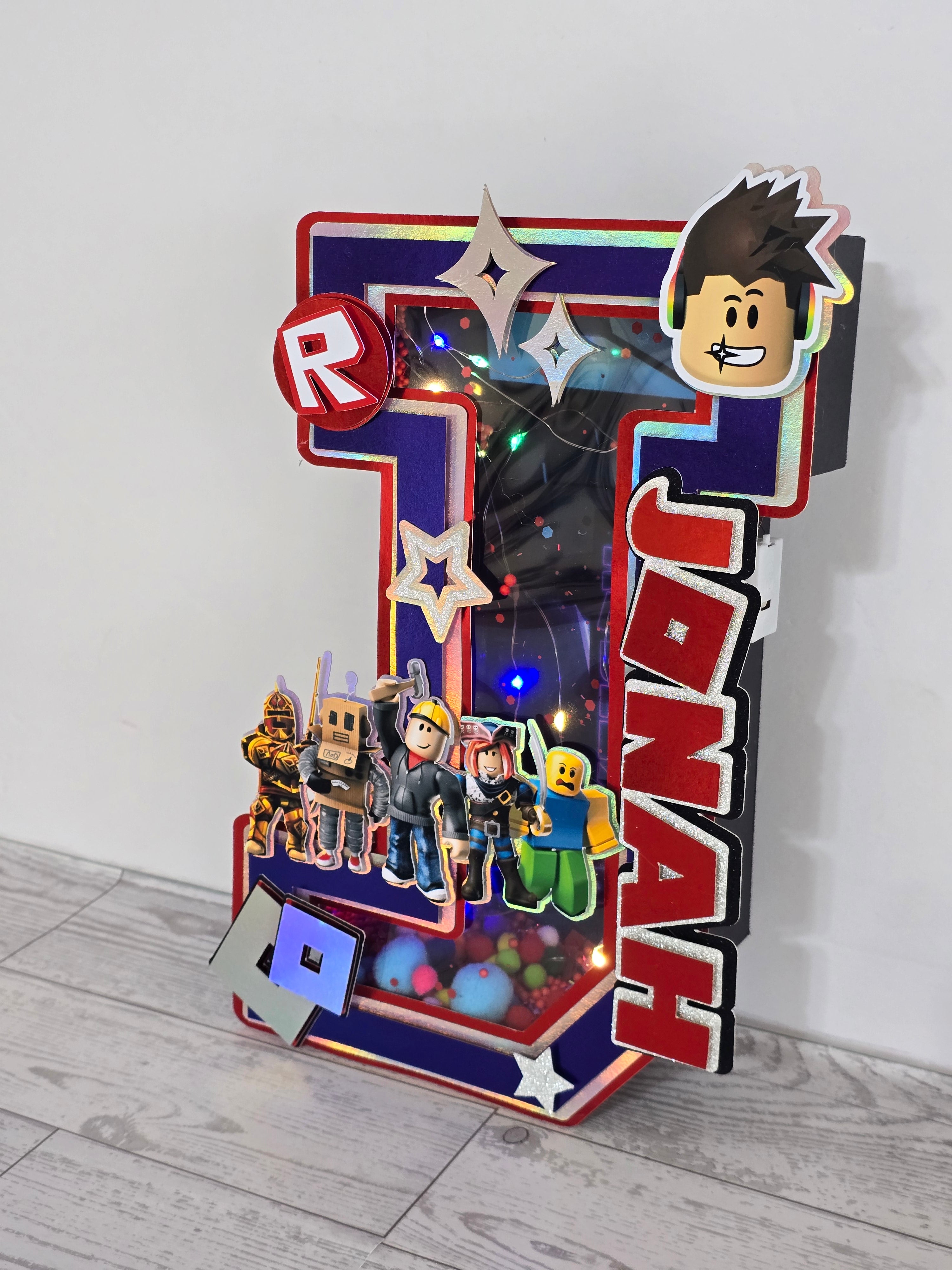 Personalized 3D Light-Up Letters – Roblox Party Décor | Custom Illuminated Signs